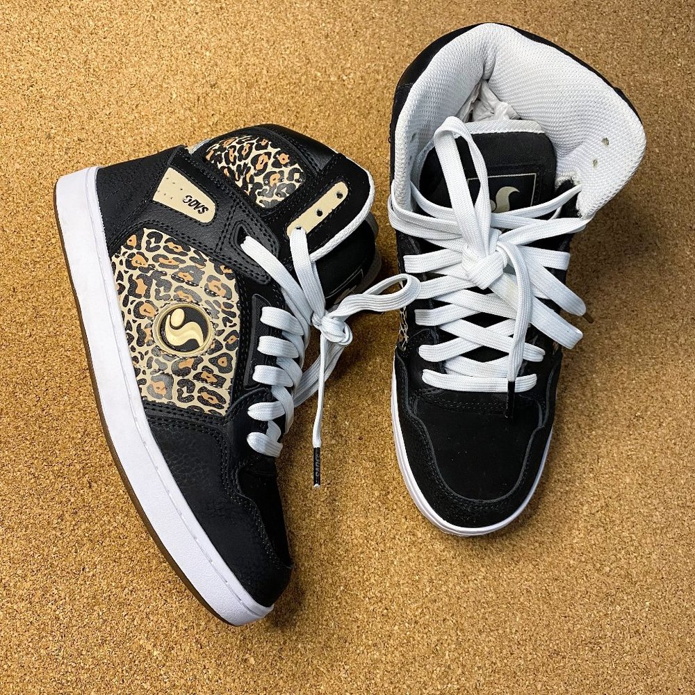 DVS Leopard Print High Top Skate Shoes